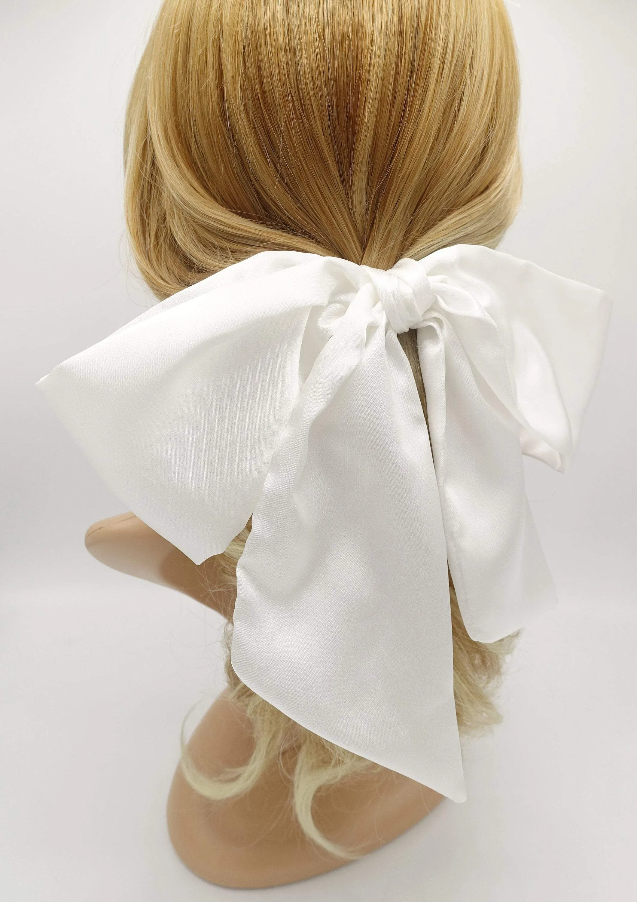 Largo satin hair bow large hair accessory for women