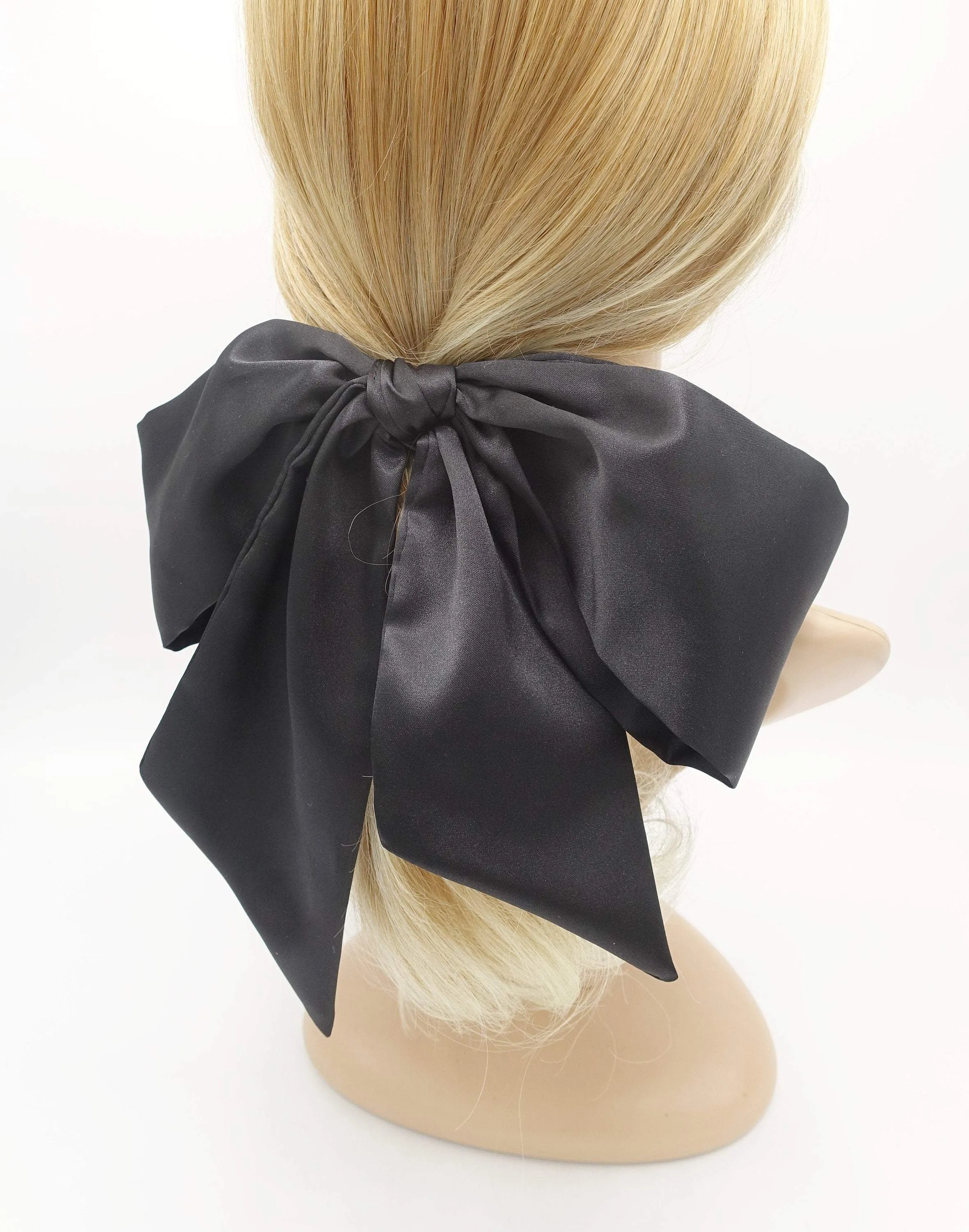 Largo satin hair bow large hair accessory for women