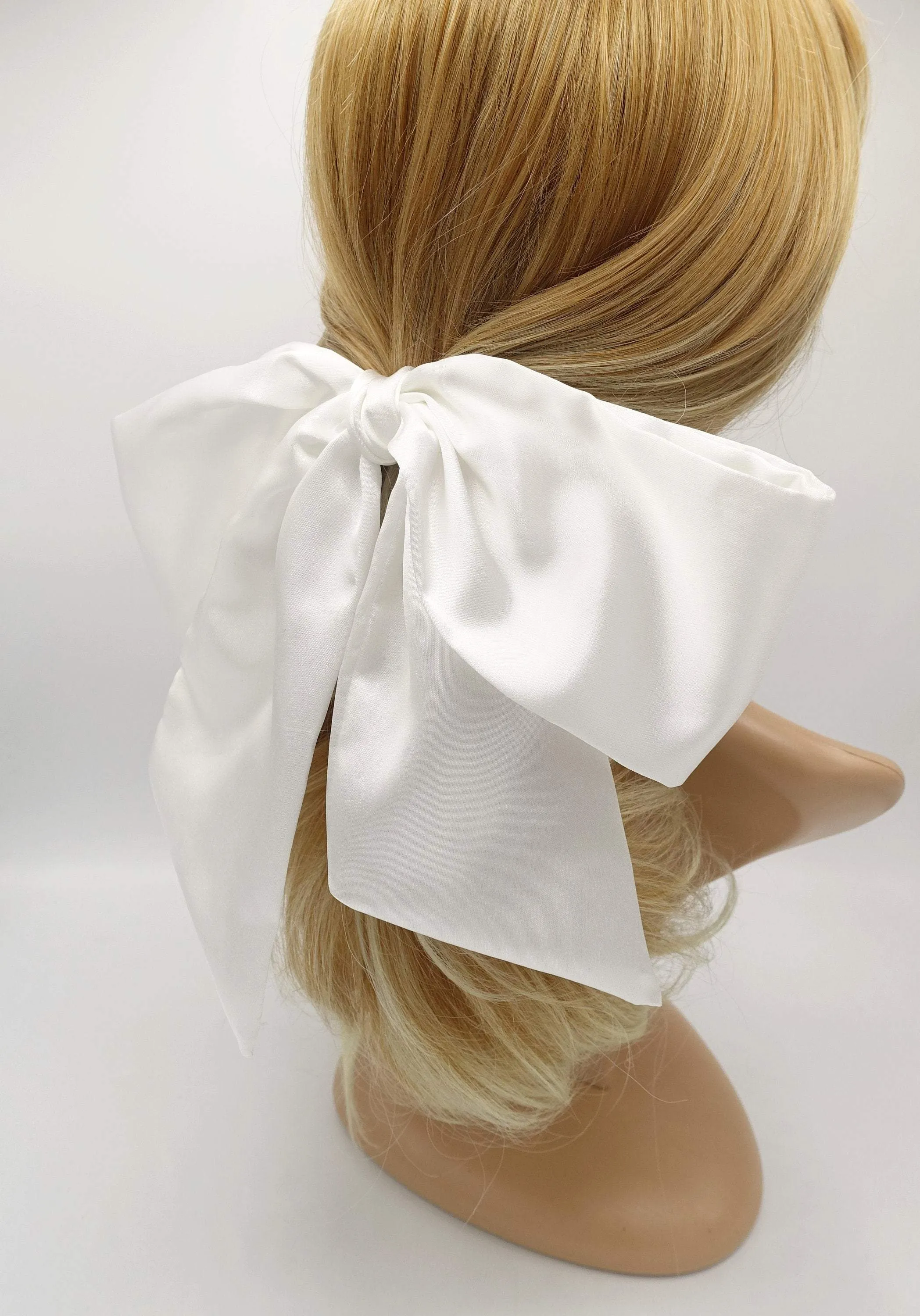 Largo satin hair bow large hair accessory for women