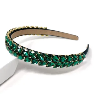 Leah Embellished Baroque Green Headband