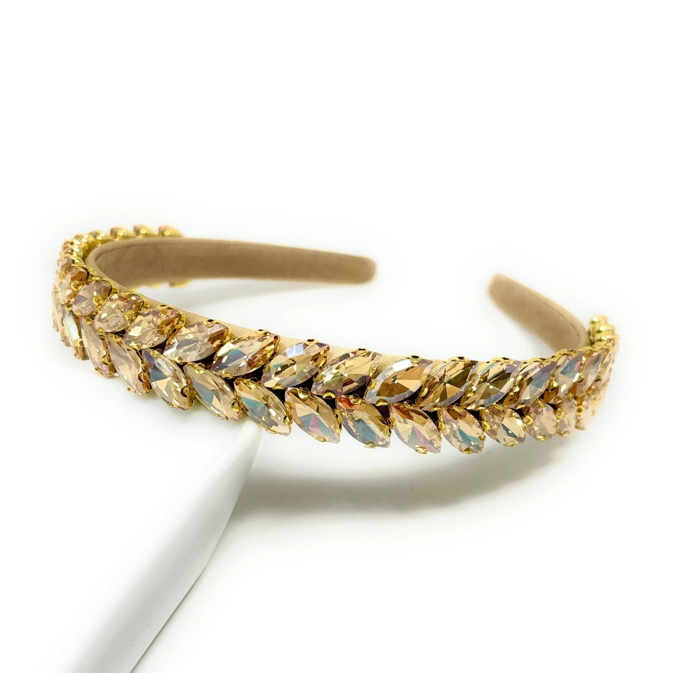 Leah Gold Embellished Baroque Headband