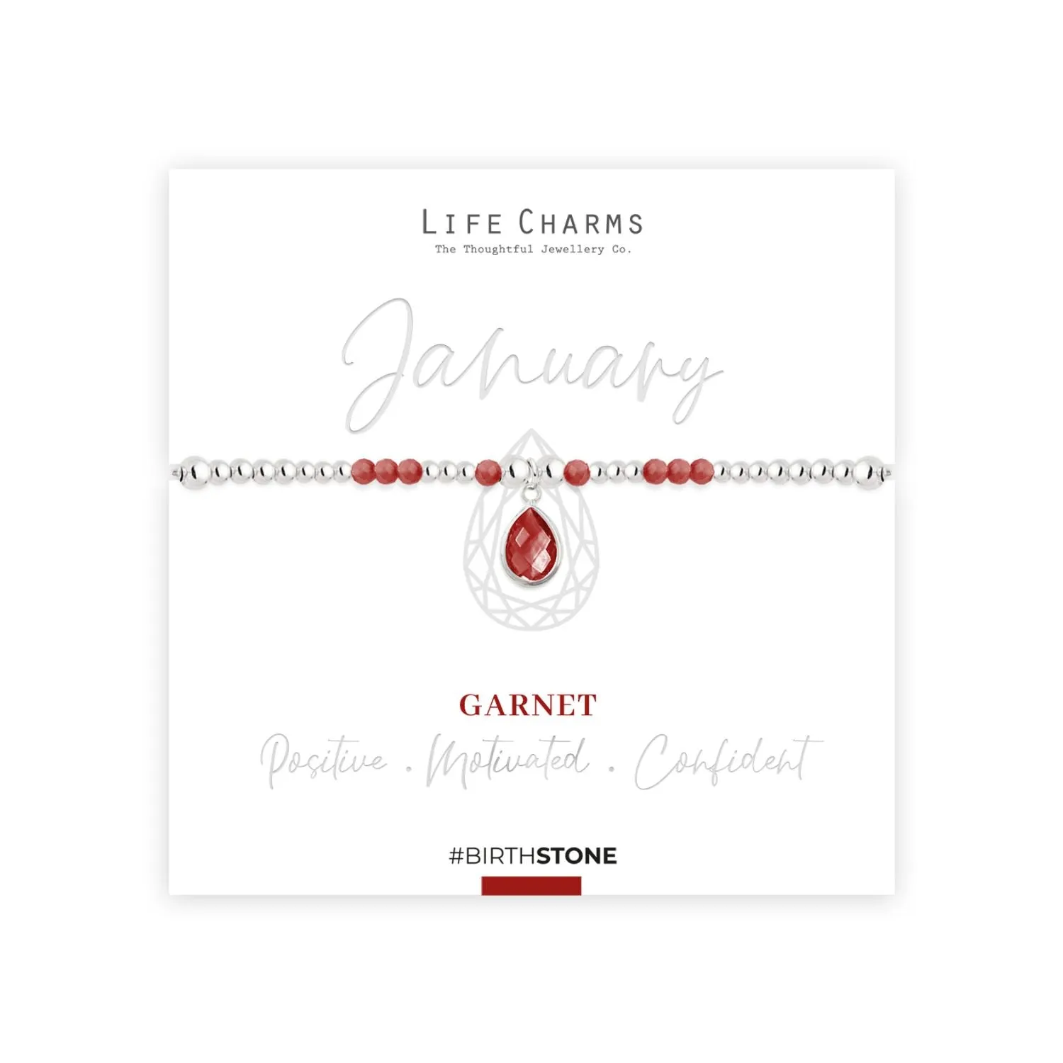 Life Charms January Birthstone Bracelet