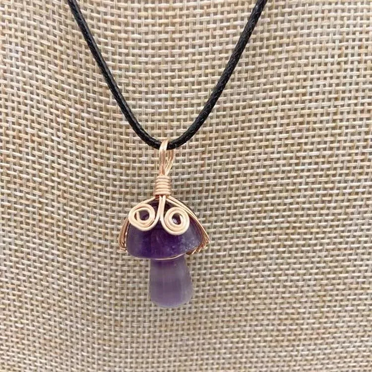 LovelyRLovely Winding Small Mushroom Natural Stone Necklace