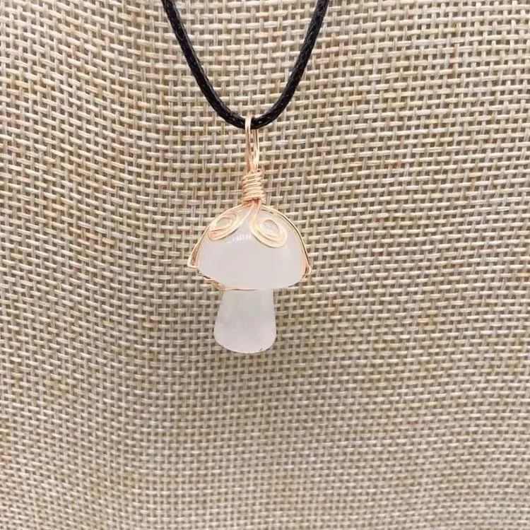 LovelyRLovely Winding Small Mushroom Natural Stone Necklace