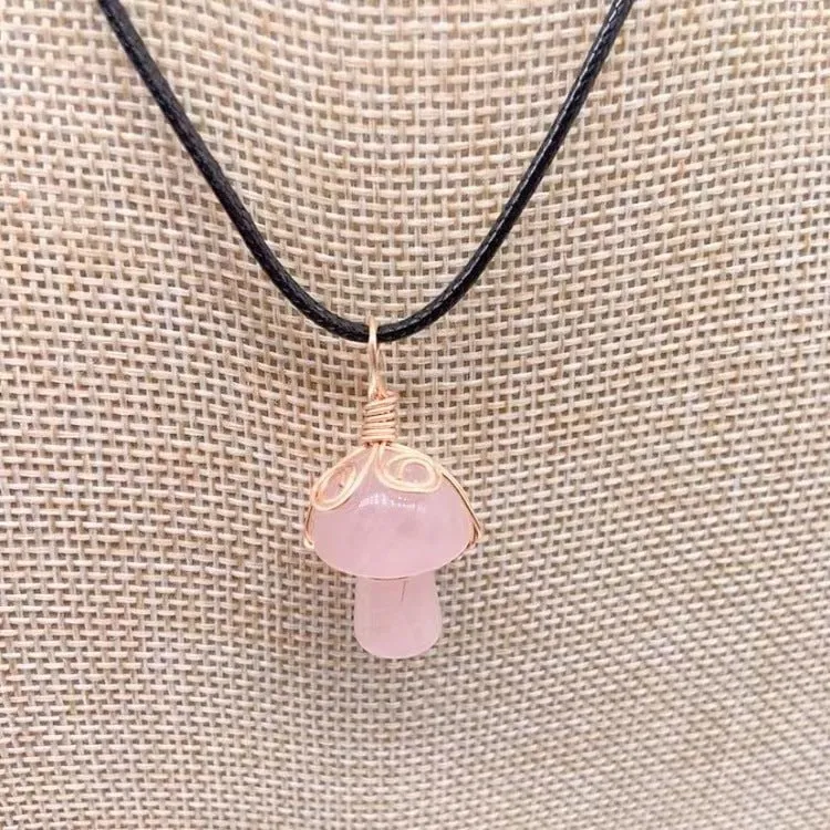 LovelyRLovely Winding Small Mushroom Natural Stone Necklace