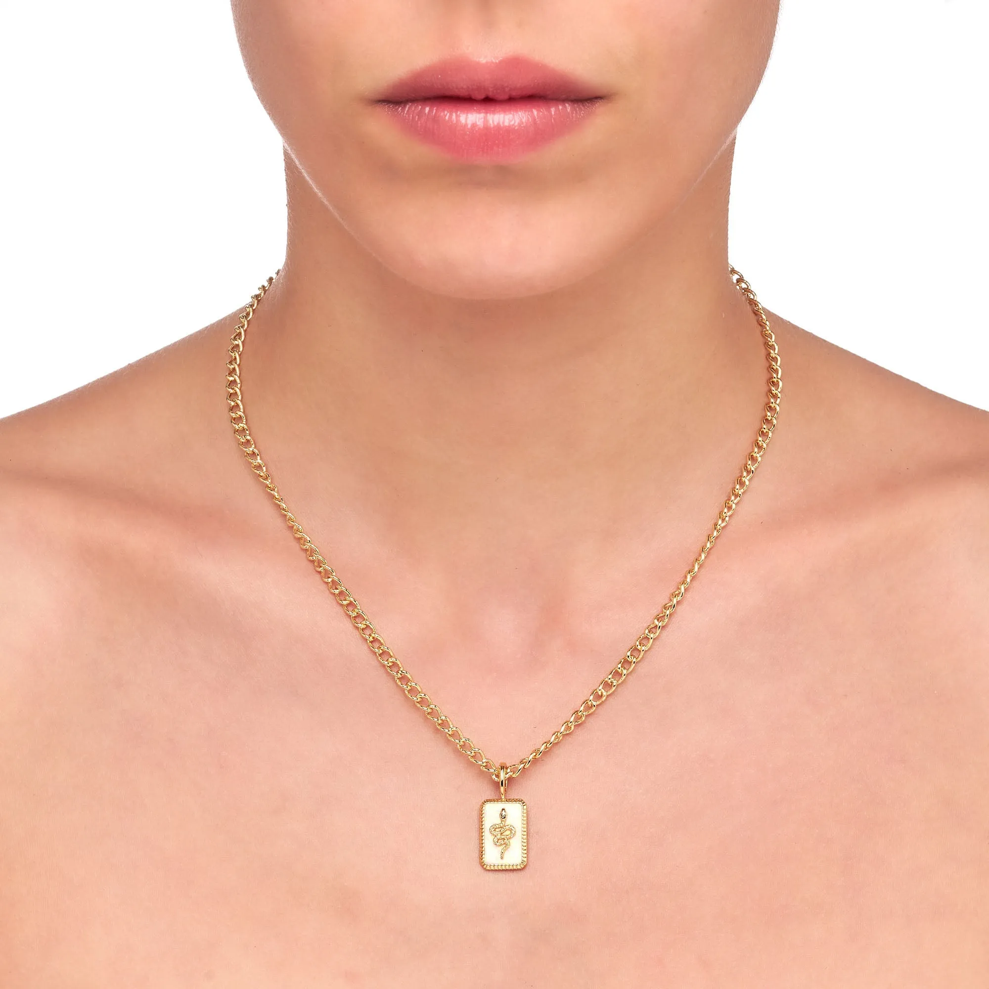 Lucina | Guava Necklace | Opal | 14K Gold Plated Brass