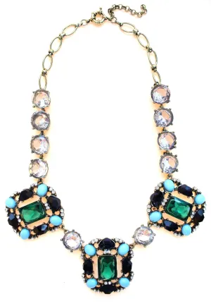 Luxe Turquoise & Emerald Statement Necklace