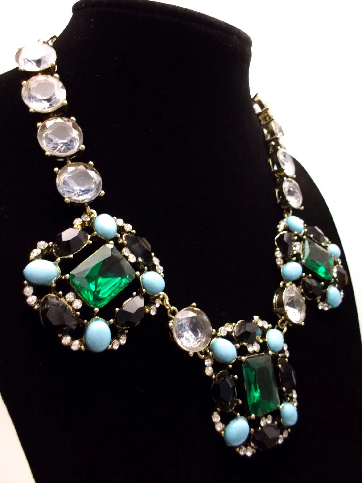 Luxe Turquoise & Emerald Statement Necklace