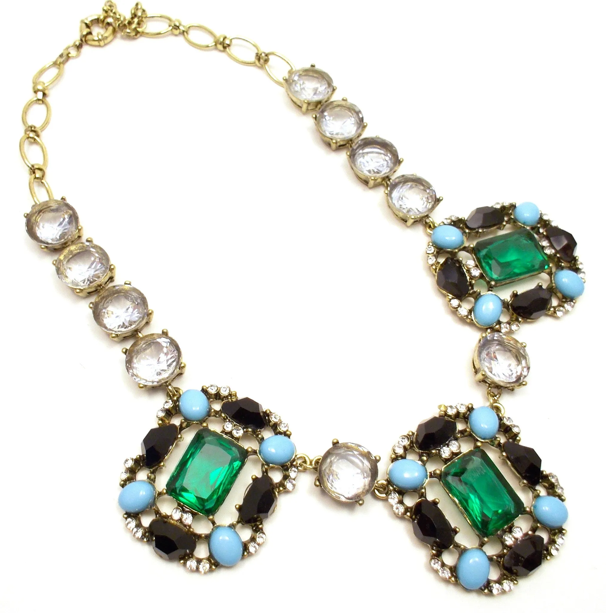 Luxe Turquoise & Emerald Statement Necklace