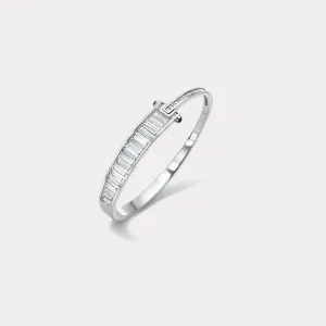 Magna Bracelet with Tapered Baguettes and Carre Cut Diamonds