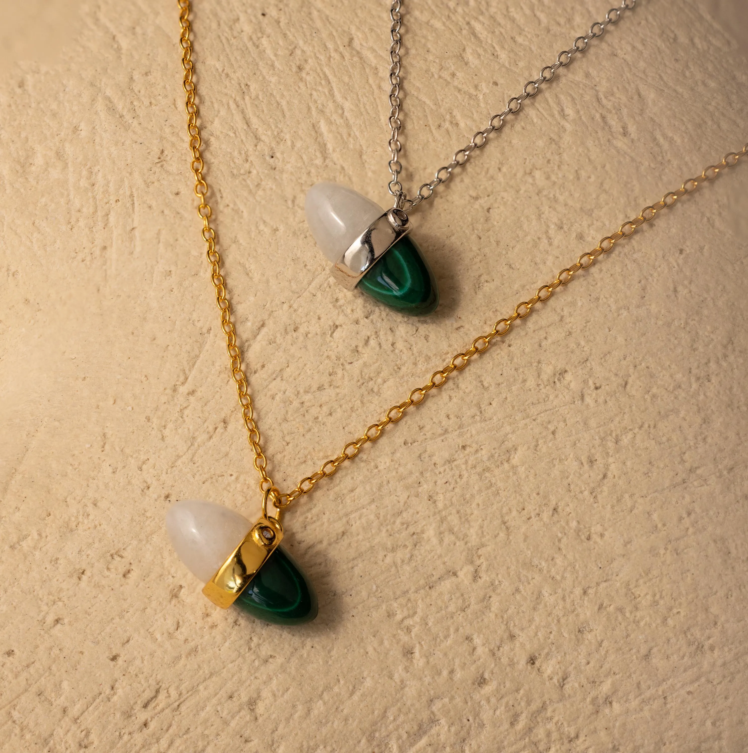 Malachite & Moonstone Necklace