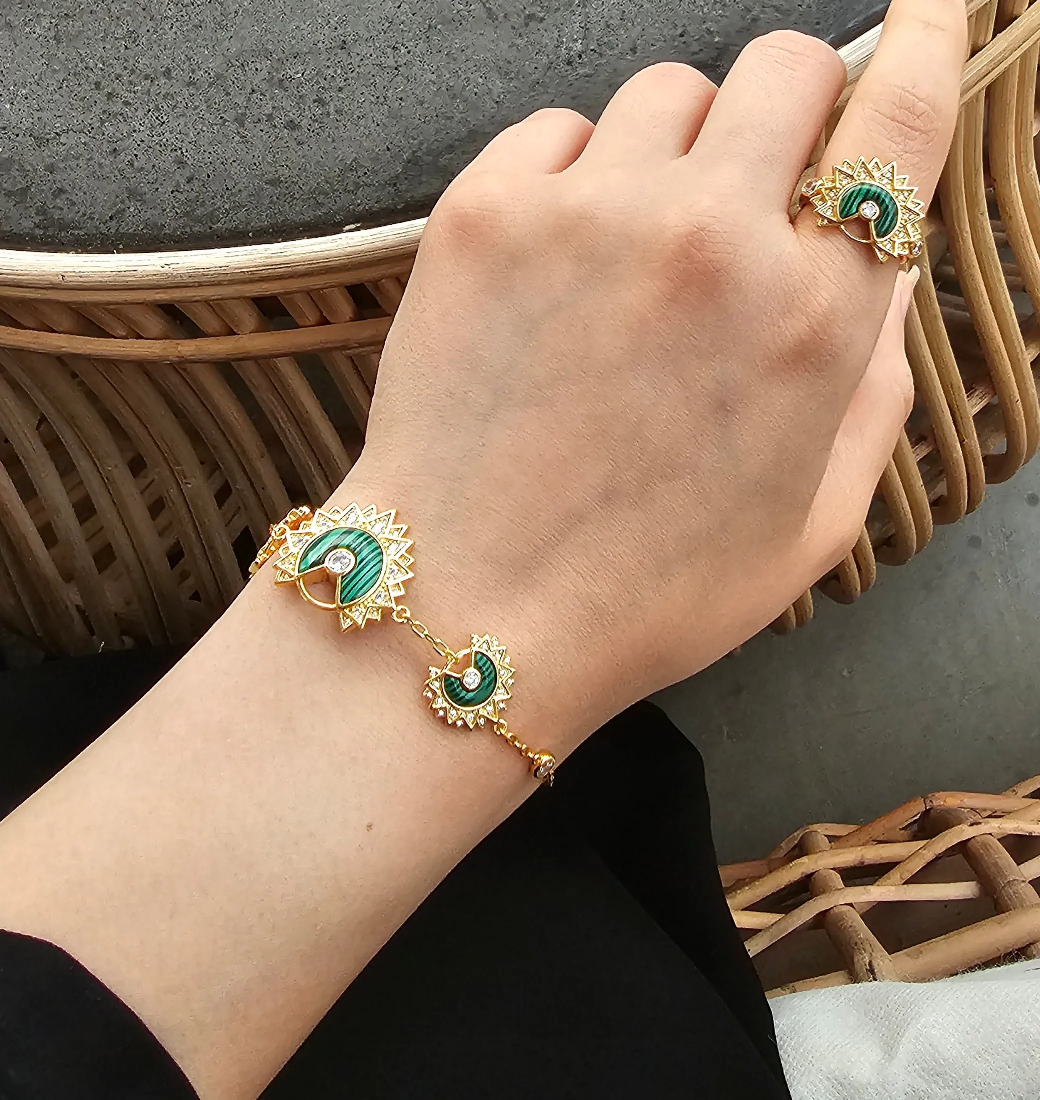 Malachite Sunshine Bracelet