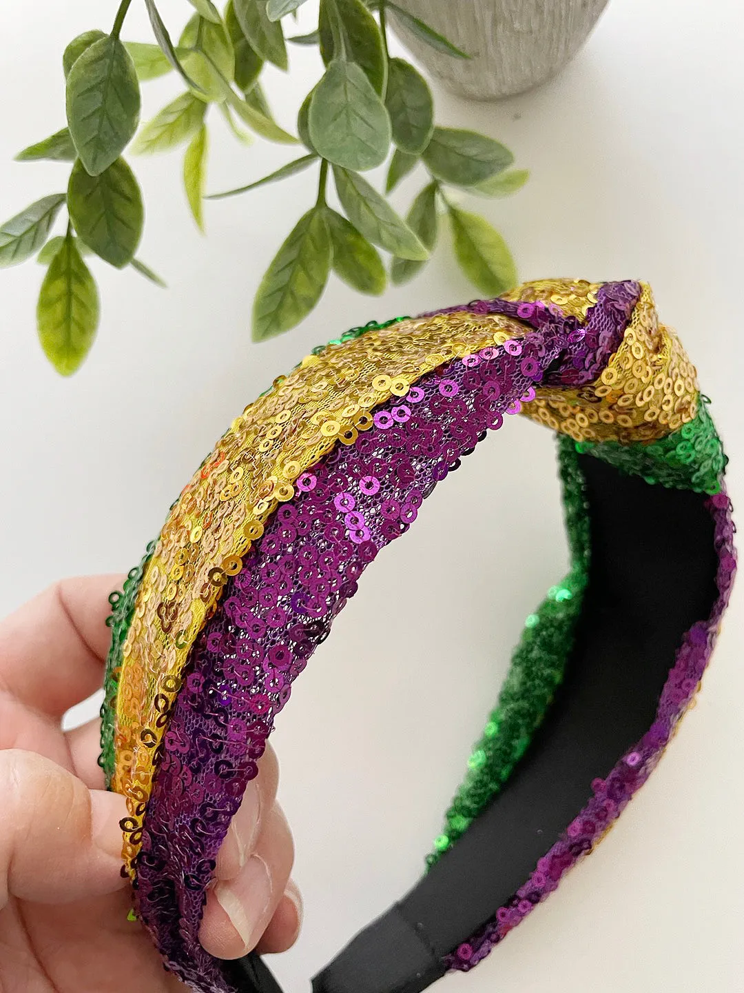 Mardi GrasHeadband Wide Boho Headband Colorful Headband Mardi Gras Headband