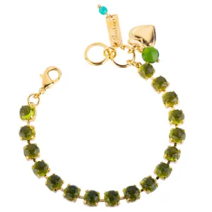 Medium Classic Crystal Bracelet in "Peridot Quartz" *Custom*