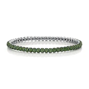 MEN'S GREEN GARNET PAVE BALL BRACELET