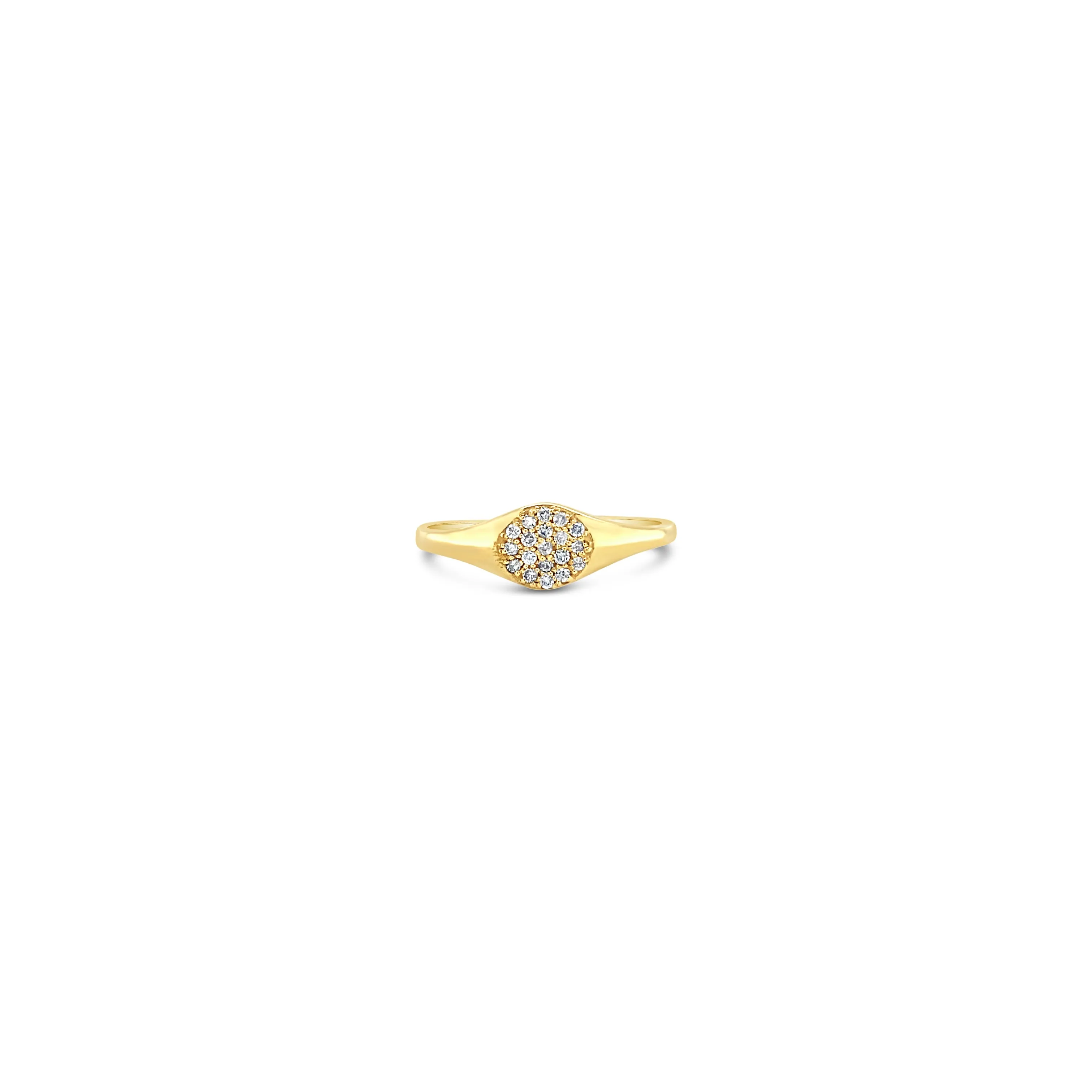 Mini Diamond Signet Ring