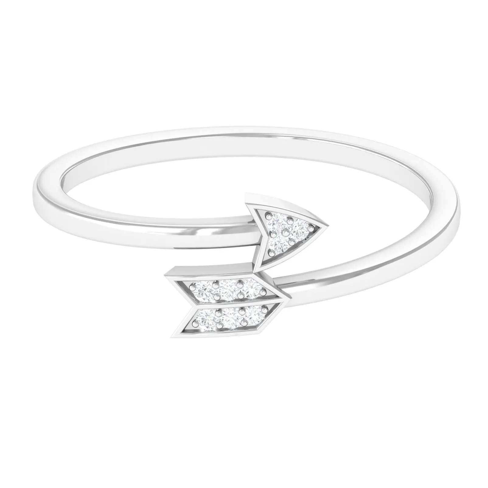 Minimal Cubic Zirconia Arrow Promise Ring