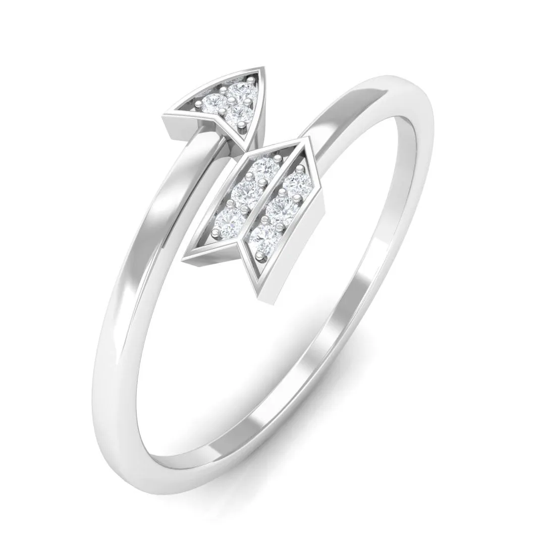 Minimal Cubic Zirconia Arrow Promise Ring