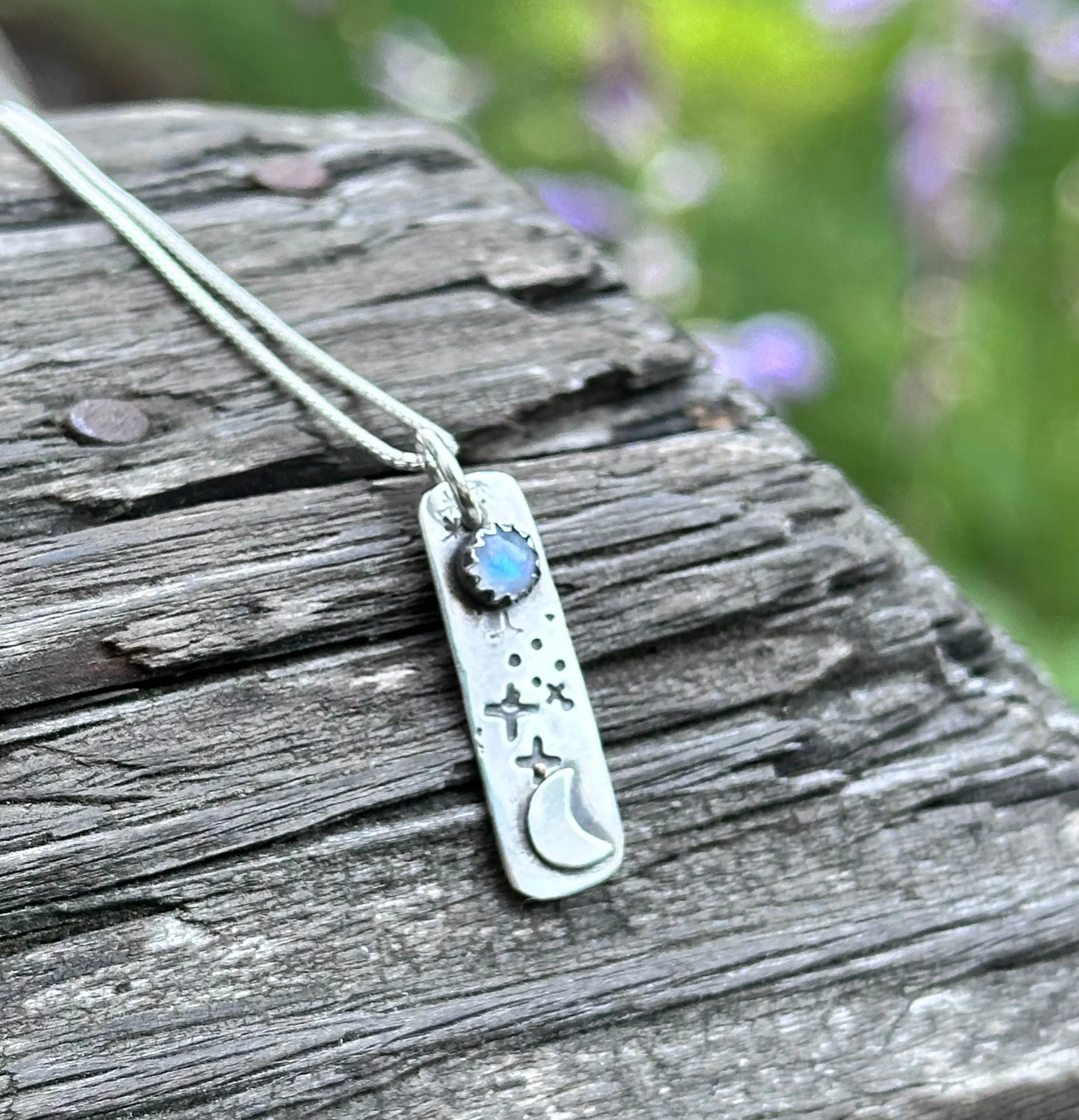 Moon Tag Necklace