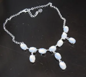 Moonstone Fringe Necklace - Medium Oval