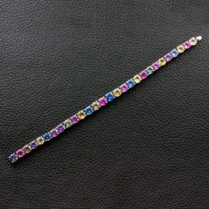 Multi-color Sapphire Bracelet