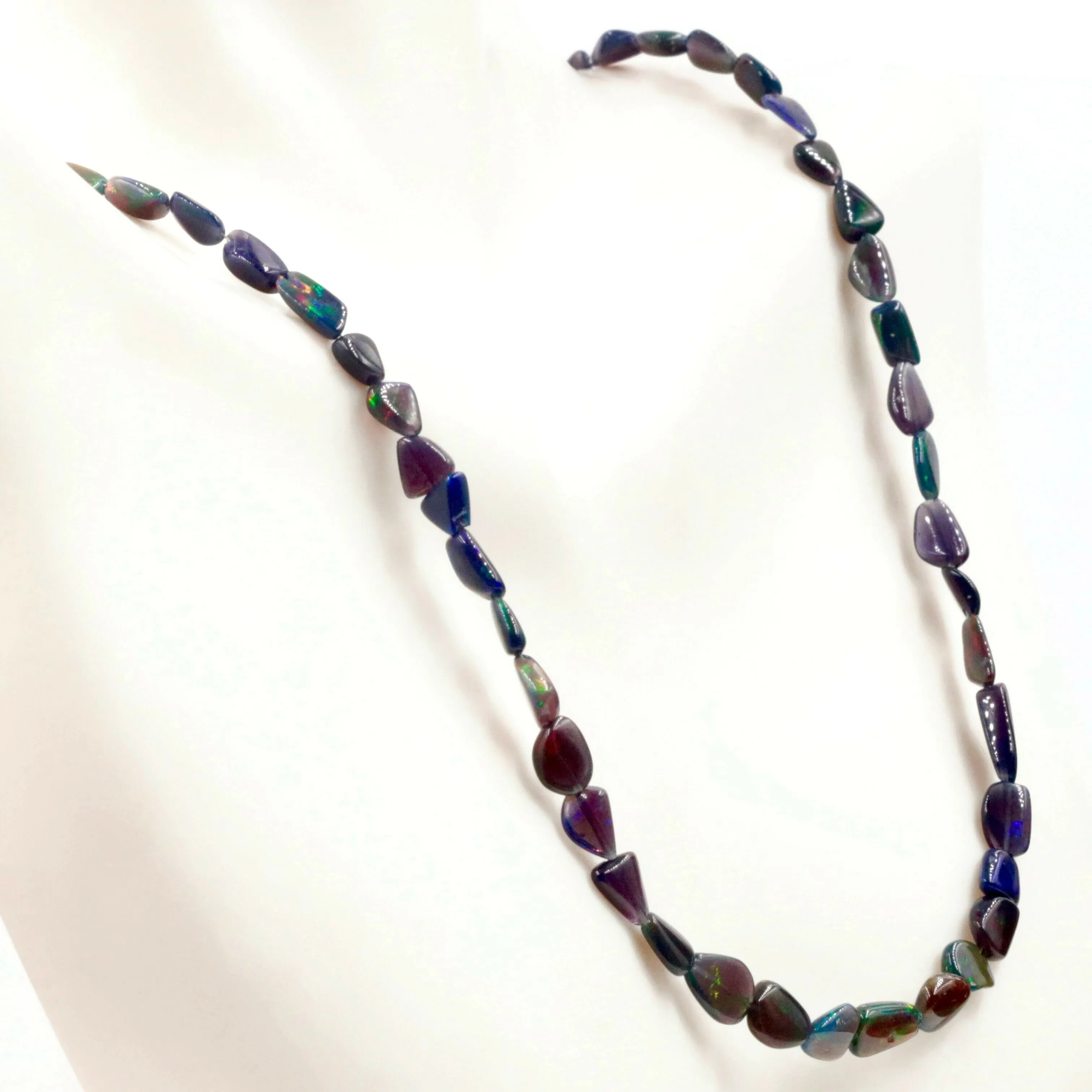 Natural Black Opal Strand Black Opal Loose Strand Opal Natural Black Opal Rainbow Fire Opal Ethiopian Opal SKU: 114860