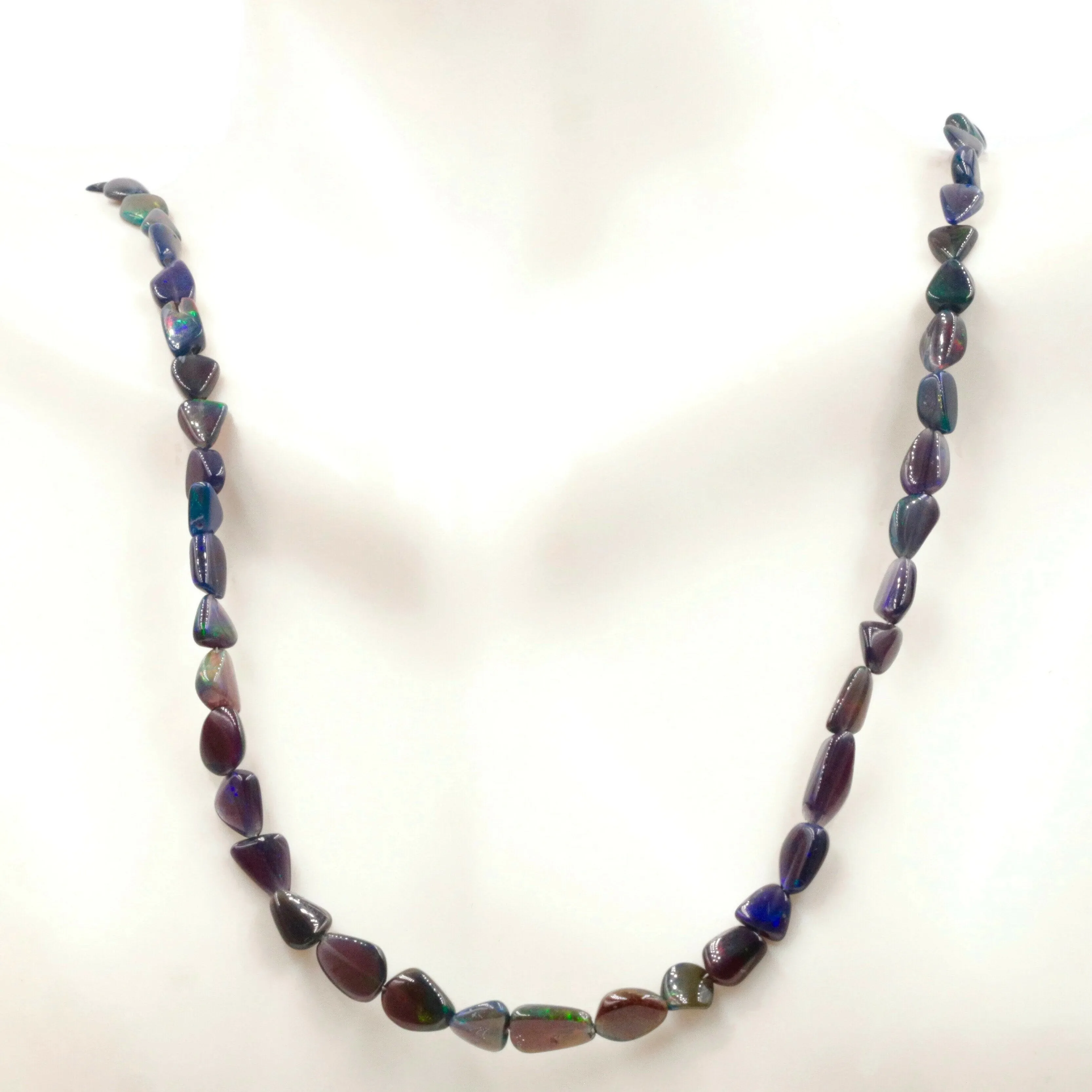 Natural Black Opal Strand Black Opal Loose Strand Opal Natural Black Opal Rainbow Fire Opal Ethiopian Opal SKU: 114860