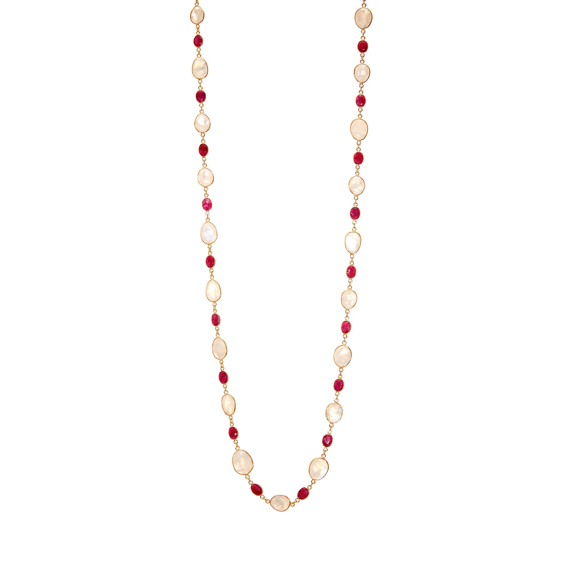 Necklace - Moonstone & Ruby