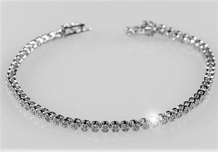 Nelly Round Bezel Tennis Bracelet - 7in | 5ct