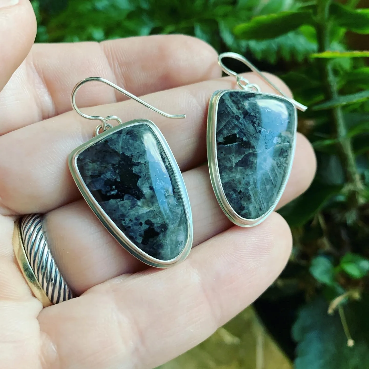 Norwegian Moonstone and Sterling Silver Earrings