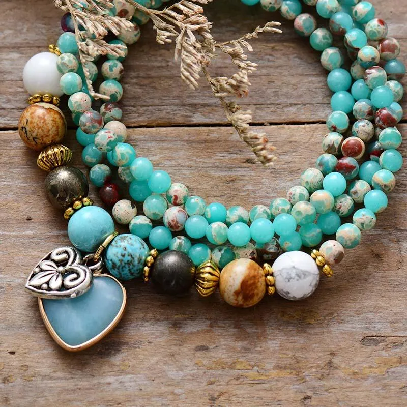 'Nyiwarri' Jasper Heart Pendant Necklace