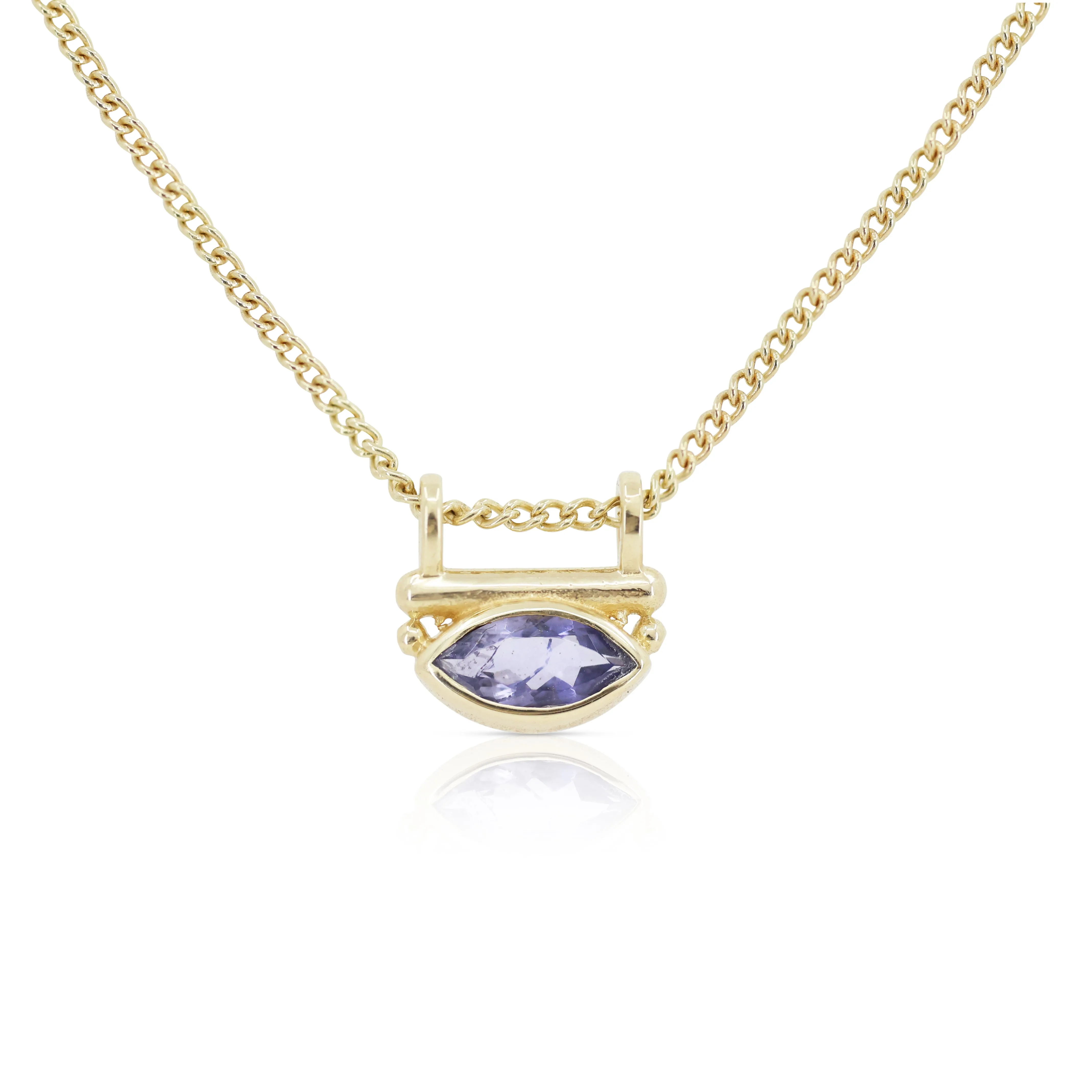 Nyra Iolite Gold Necklace