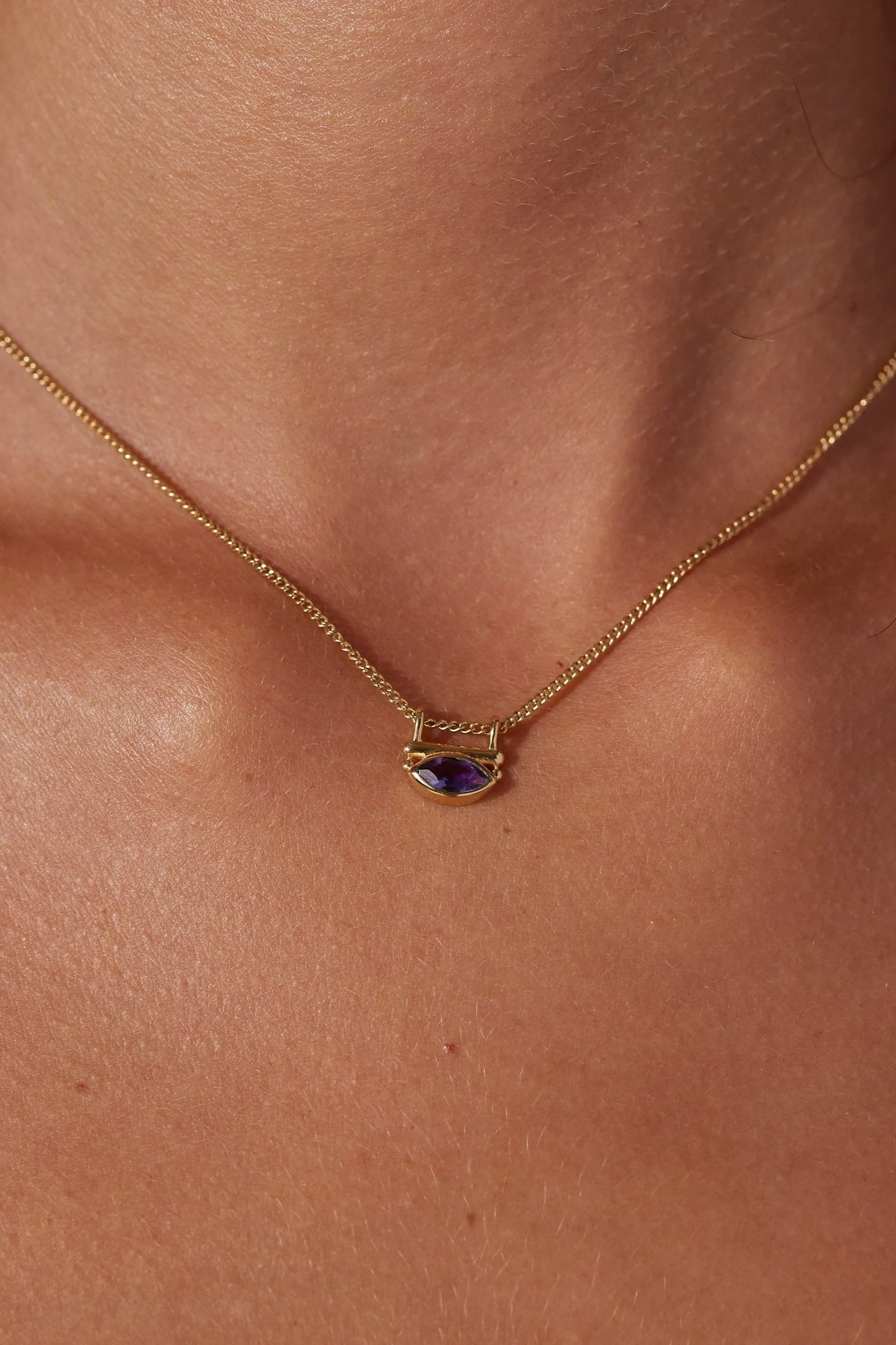 Nyra Iolite Gold Necklace