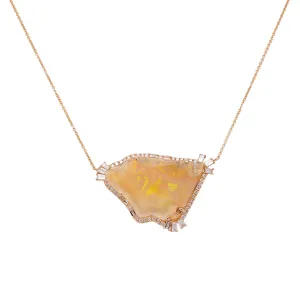 Opal Diamond Necklace