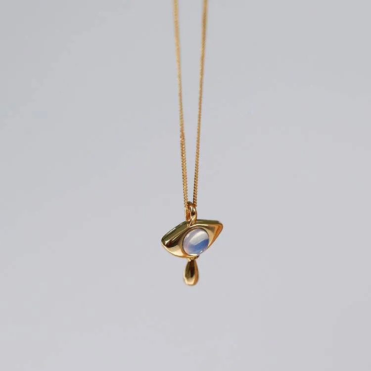 Opal Eye Gold Pendant