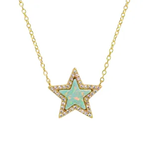 Opal Star Necklace