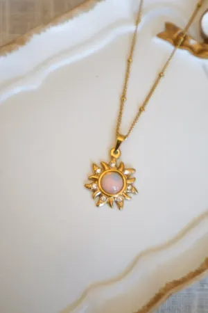 Opal Sun Necklace