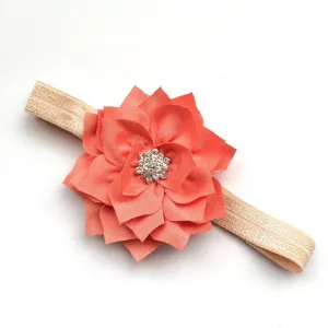 Peach Pointsettia Headband