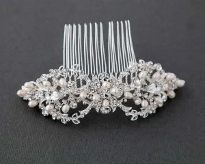 Pearl and Rhinestone Wedding Hair Comb