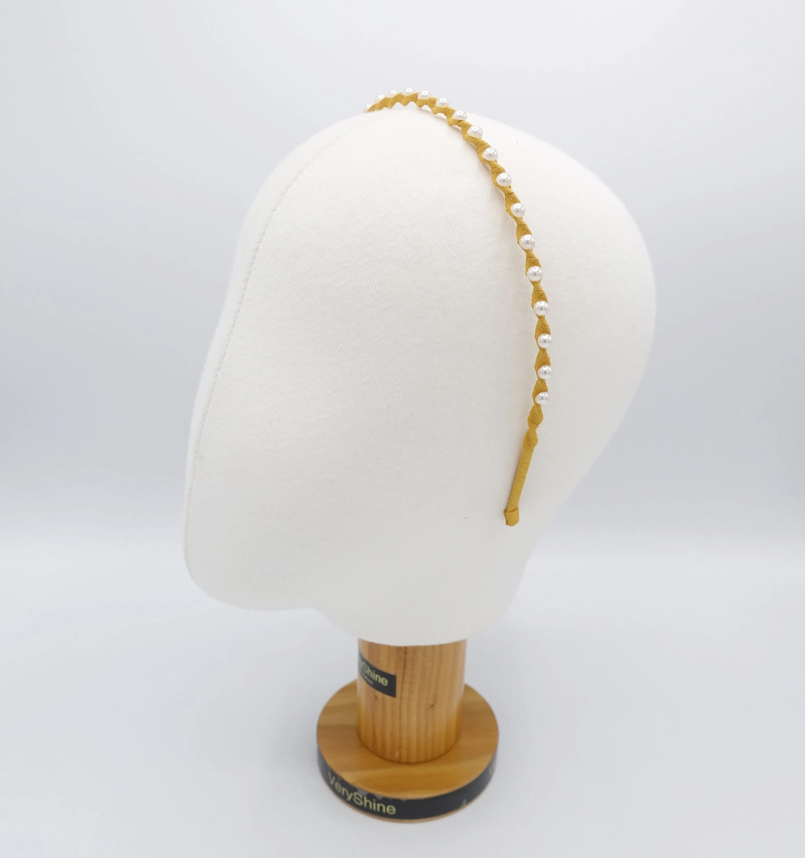 pearl thin headband, pearl twist headband , causual headband for women