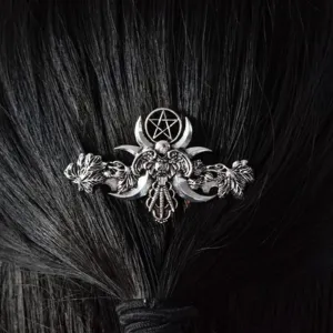 Pentacle and Vine Hair Comb