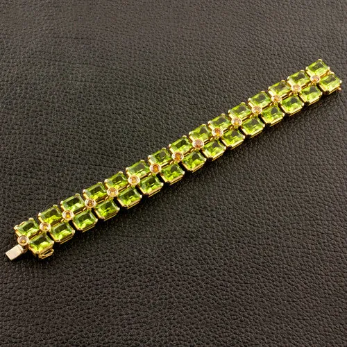 Peridot & Cognac Diamond Bracelet