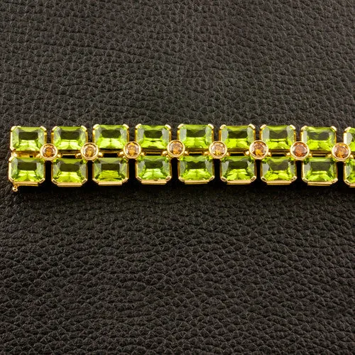 Peridot & Cognac Diamond Bracelet