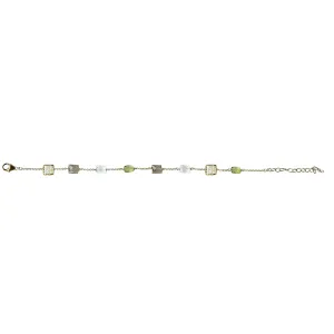 Peridot Bracelet 4705 with Australian Opal by Michelle Pressler Jewelry