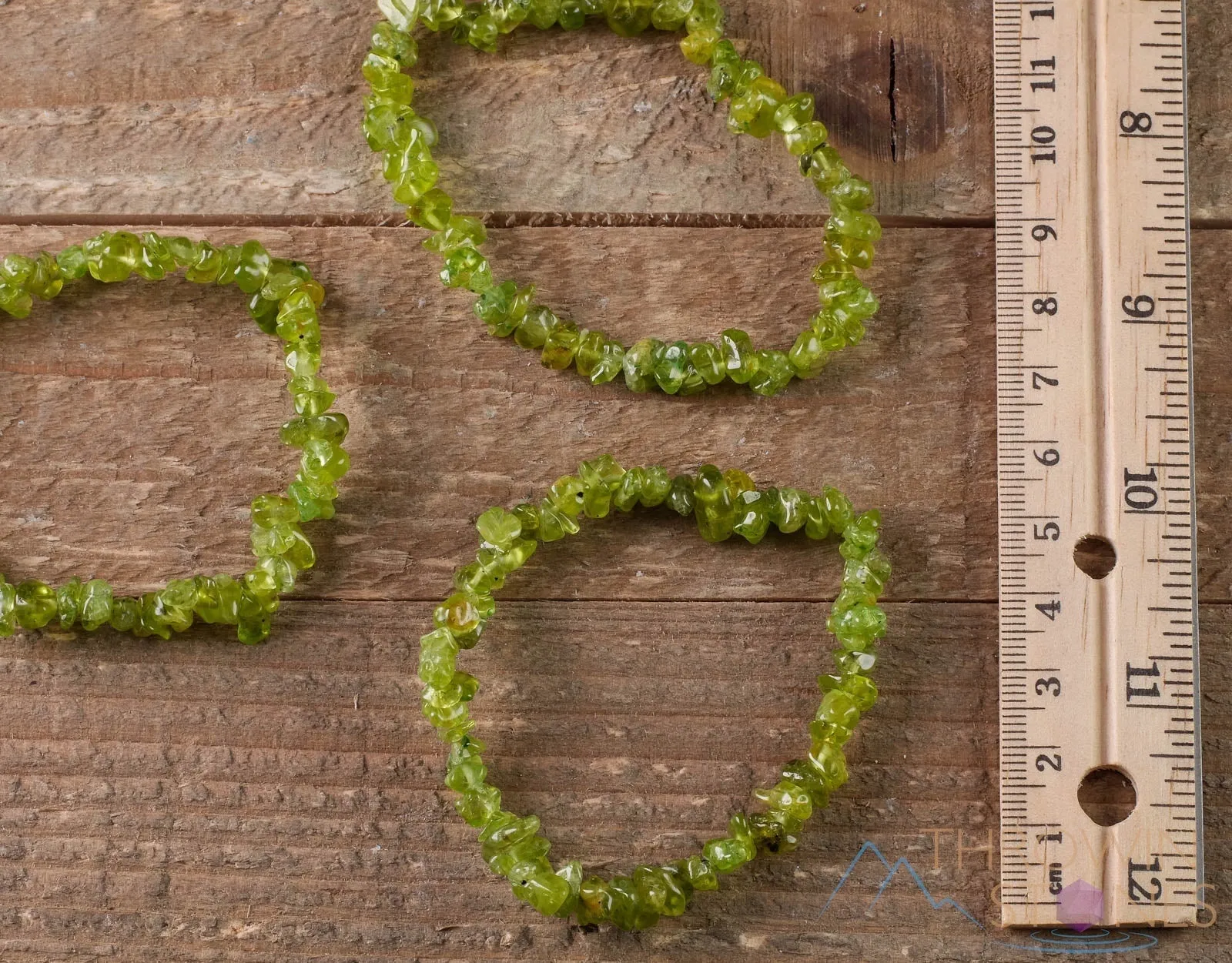 PERIDOT Crystal Bracelet - Chip Beads - Beaded Bracelet, Birthstone Bracelet, Handmade Jewelry, E0646