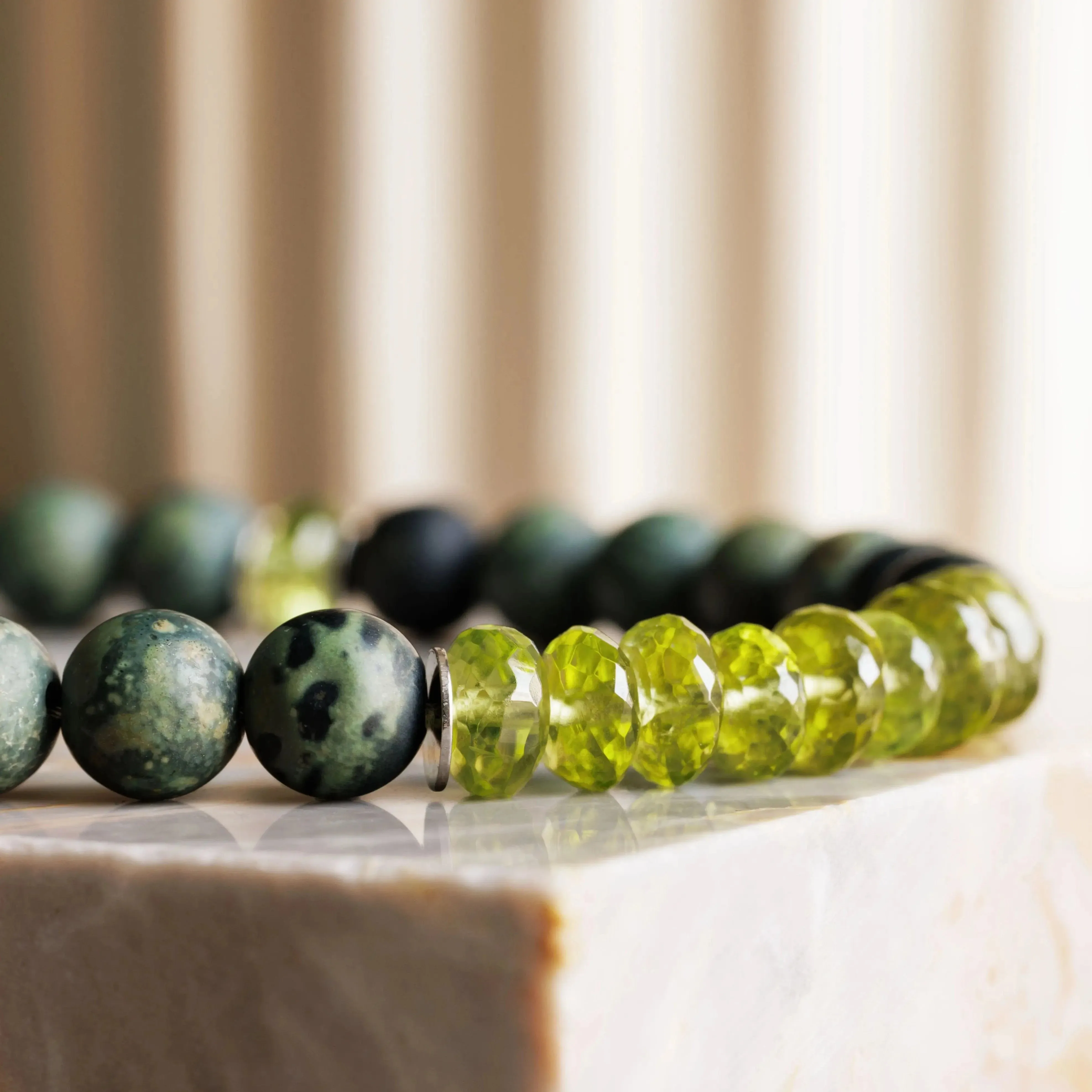 Peridot - Matte Kabamba Jasper Bracelet IV (6mm)