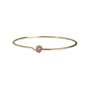 Pink Sapphire Bezel Wire Hook Bracelet