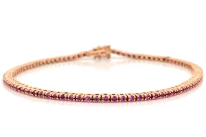 Pink Sapphire Tennis Bracelet