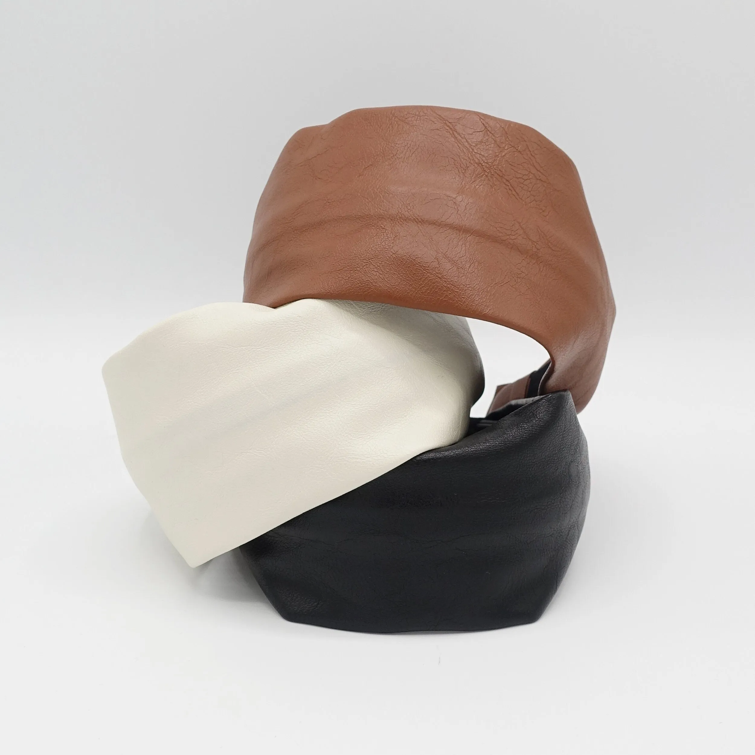 plain leather headband wide hairband Autumn Winter headband for women