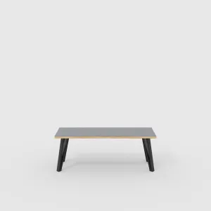 Plywood Bench Seat with Black Box Hairpin Legs - Formica Tornado Grey - 1200(w) x 400(d) x 450(h)